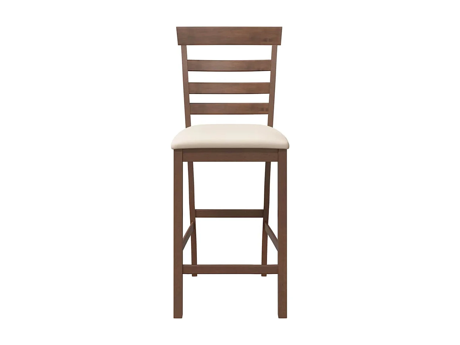 Tabourets de bar avec coussins 2 pcs marron bois massif d'hévéa