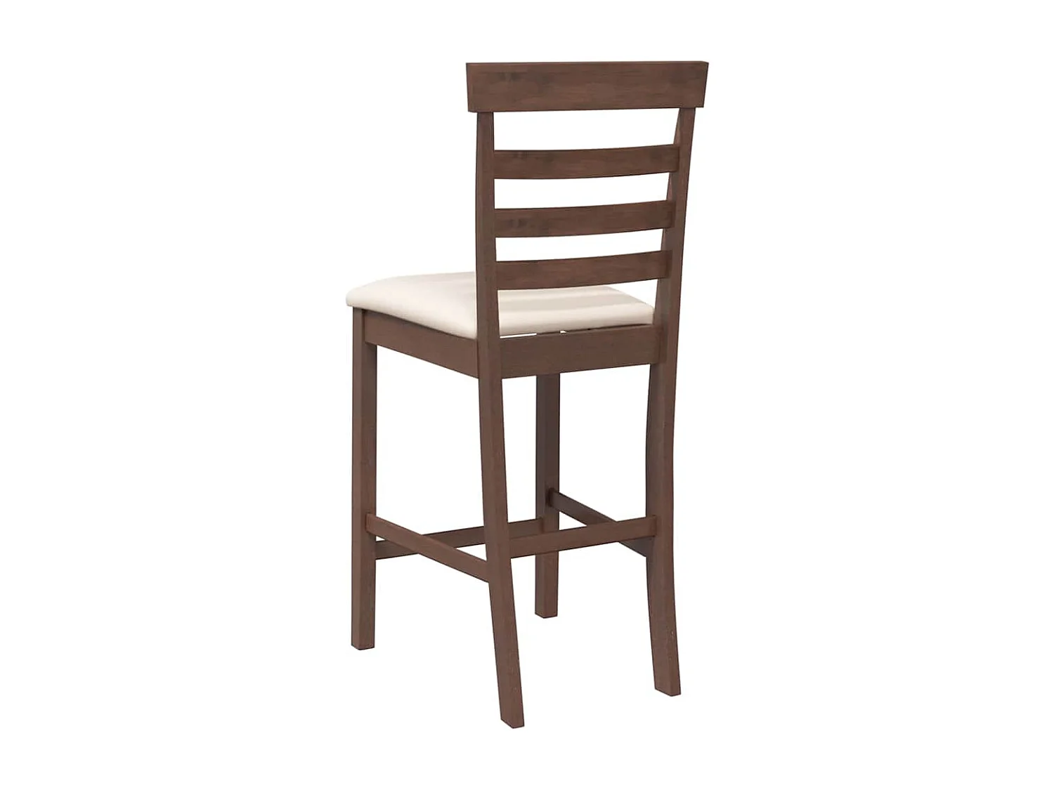 Tabourets de bar avec coussins 2 pcs marron bois massif d'hévéa