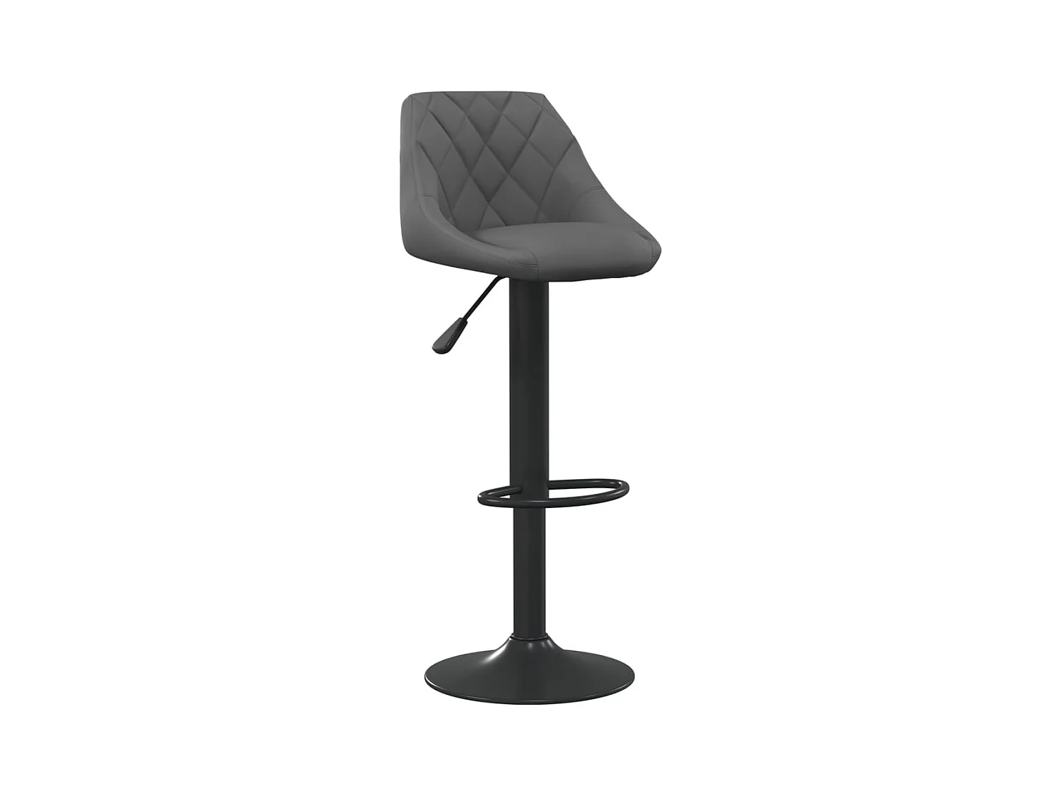 Tabourets de bar lot de 2 gris foncé velours