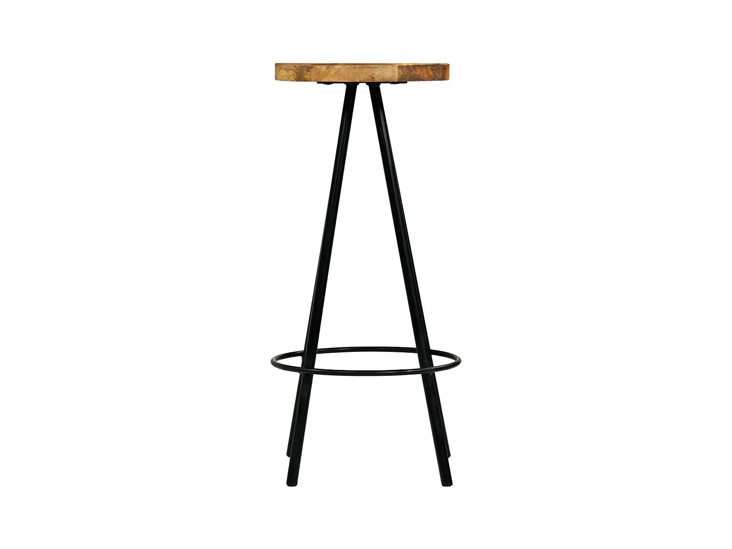 Chaises de bar lot de 4 bois de manguier solide