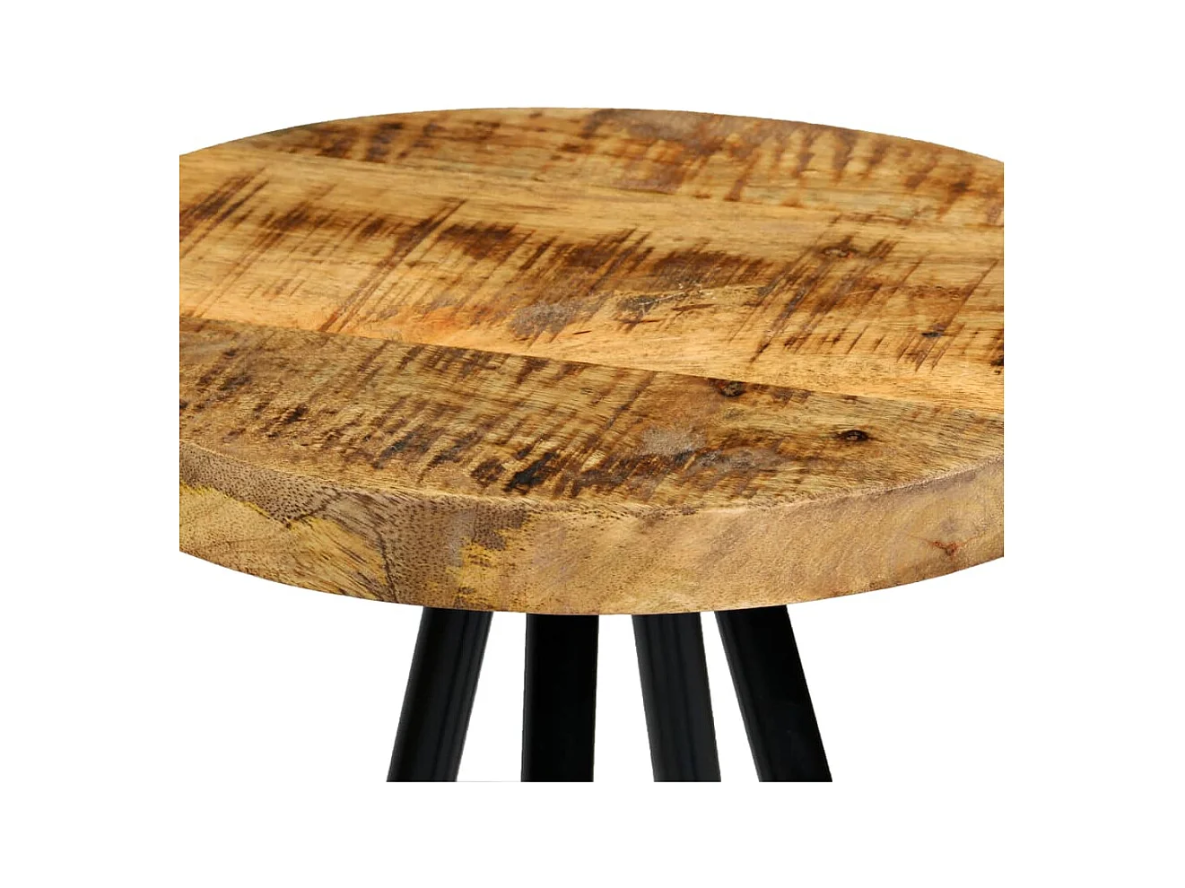 Chaises de bar lot de 4 bois de manguier solide