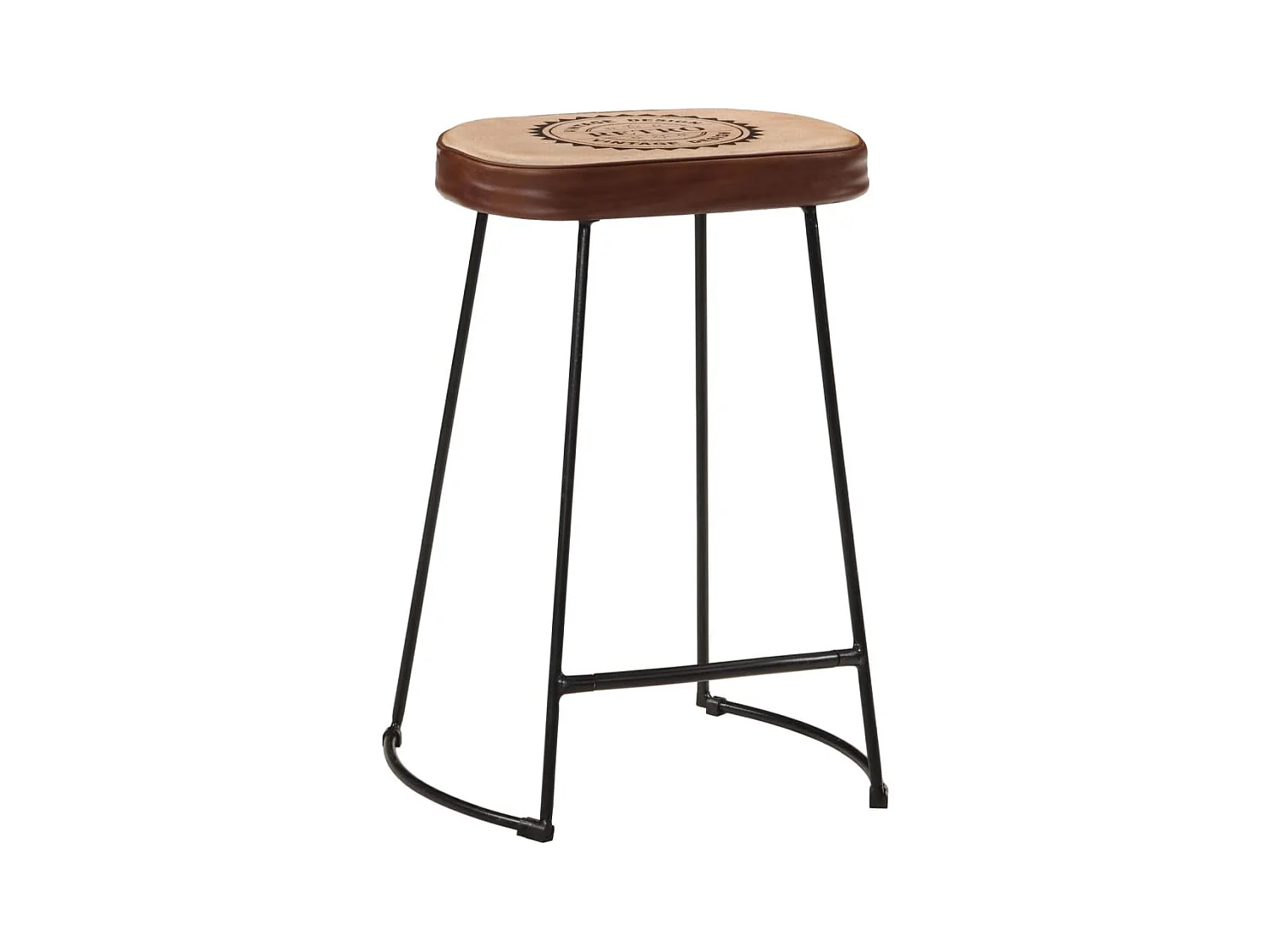 Set di 2 sgabelli da bar marrone scuro 41x29x62 cm