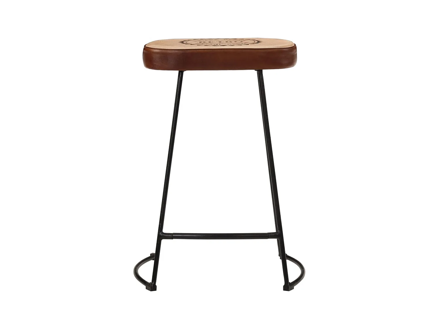 Set di 2 sgabelli da bar marrone scuro 41x29x62 cm