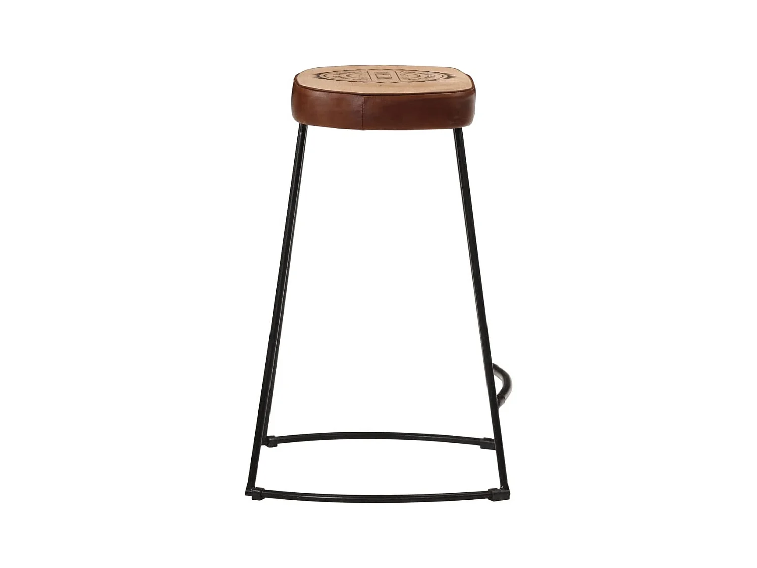 Set di 2 sgabelli da bar marrone scuro 41x29x62 cm