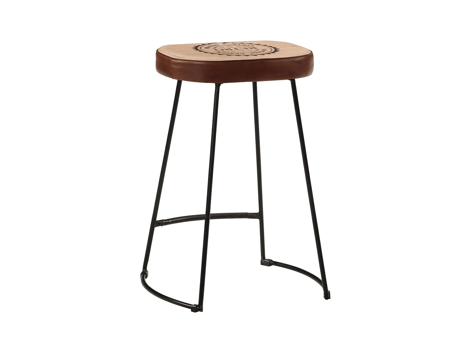 Set di 2 sgabelli da bar marrone scuro 41x29x62 cm