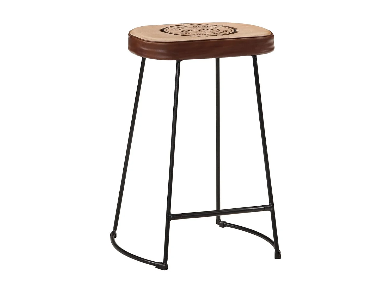 Tabourets de bar lot de 2 marron foncé 41x29x62 cm