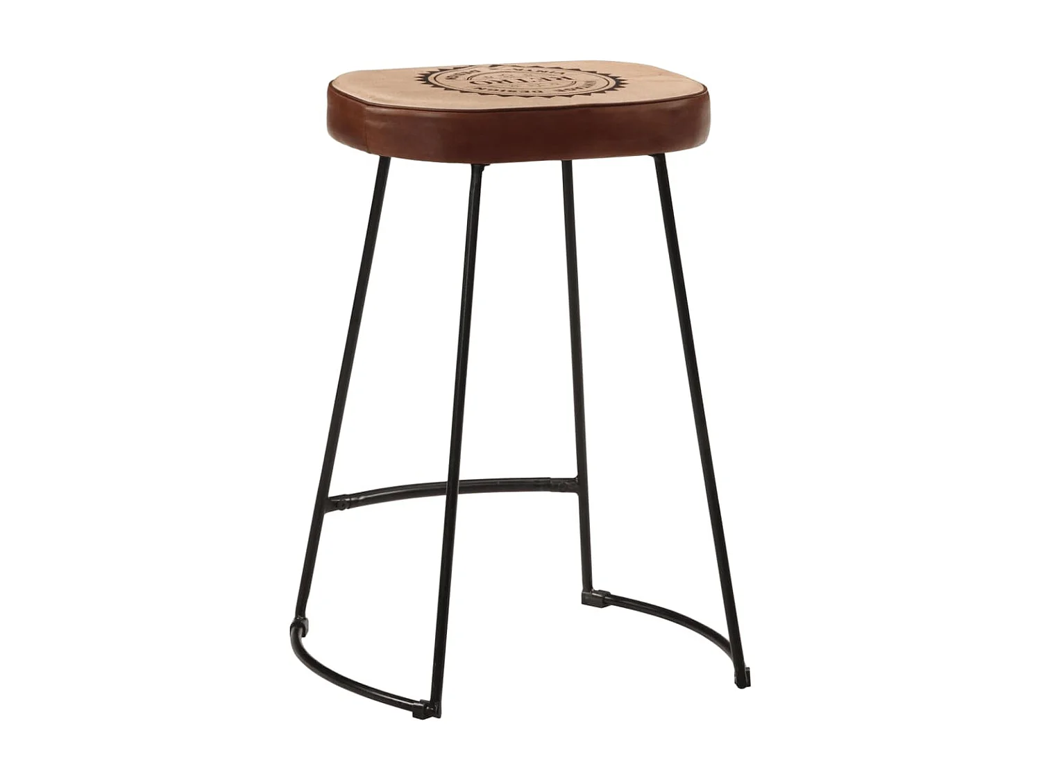 Tabourets de bar lot de 2 marron foncé 41x29x62 cm