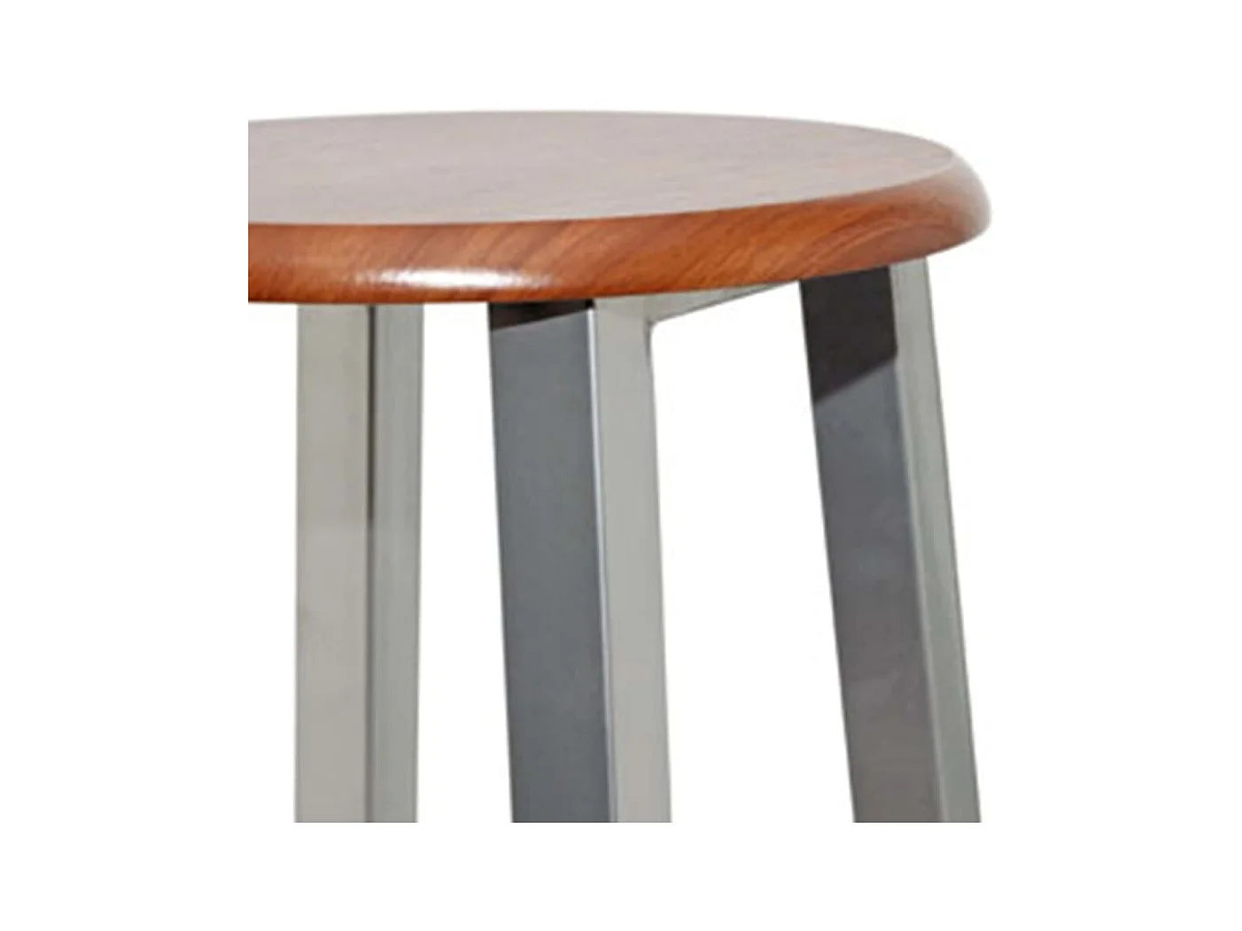 Set di 4 sgabelli da bar in MDF argento e marrone