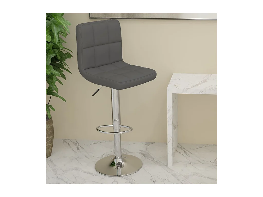 Tabouret de bar Gris foncé Tissu