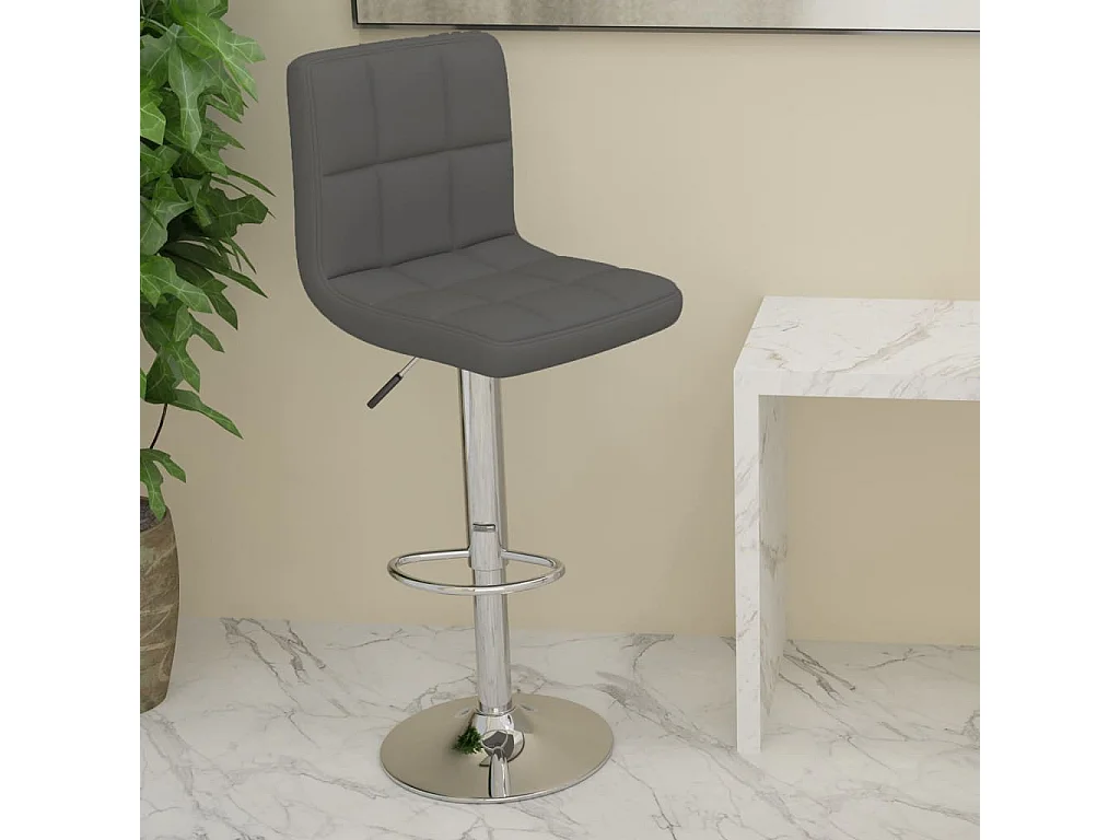 Tabouret de bar Gris foncé Tissu