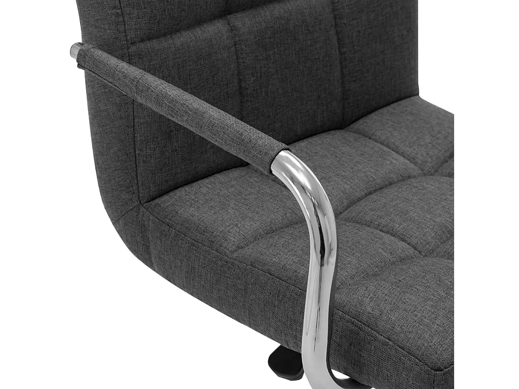 Chaises de bar lot de 2 gris foncé tissu