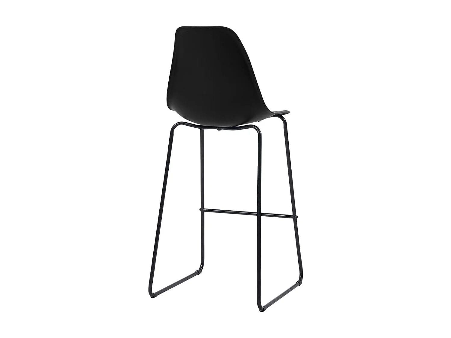 Chaises de bar lot de 2 noir plastique