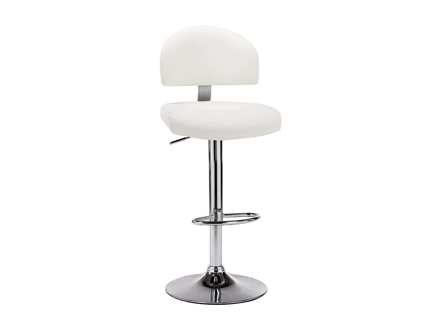 Tabourets de bar lot de 2 blanc similicuir