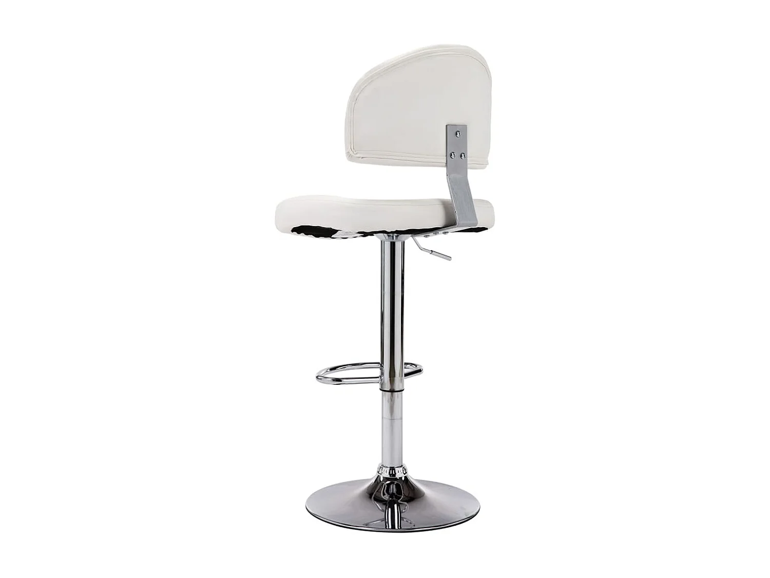 Tabourets de bar lot de 2 blanc similicuir