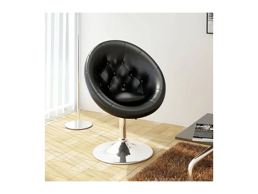 Sgabello da bar in similpelle nera