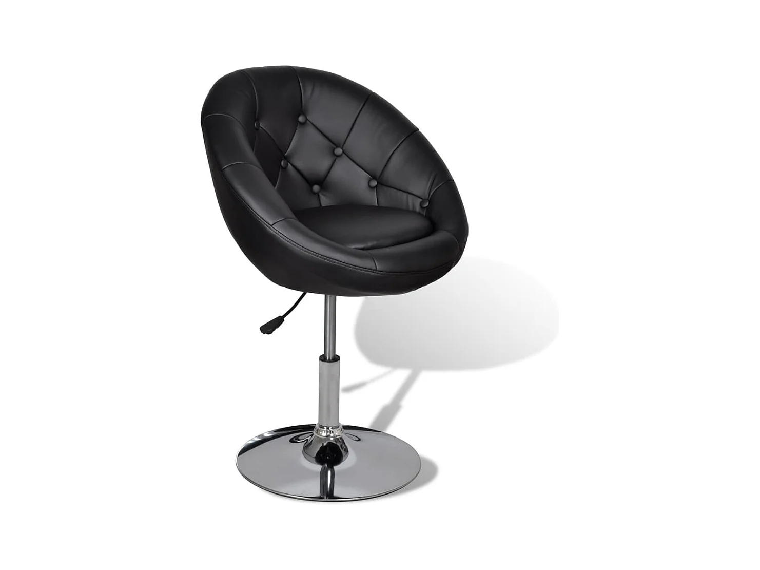 Sgabello da bar in similpelle nera