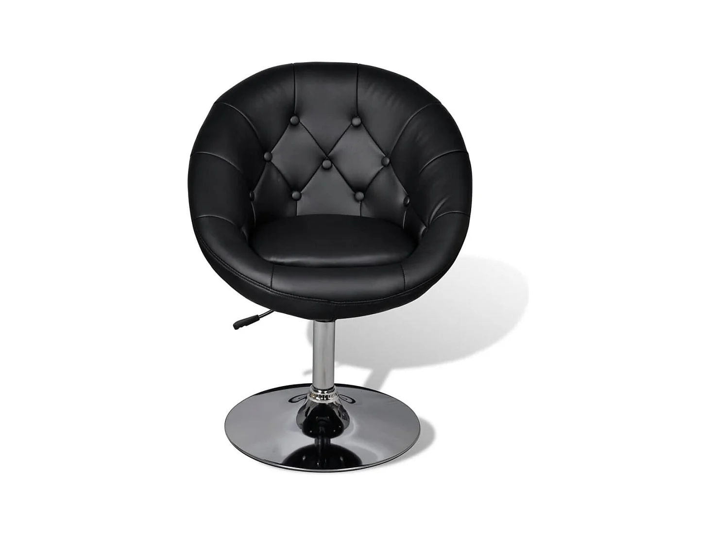 Sgabello da bar in similpelle nera