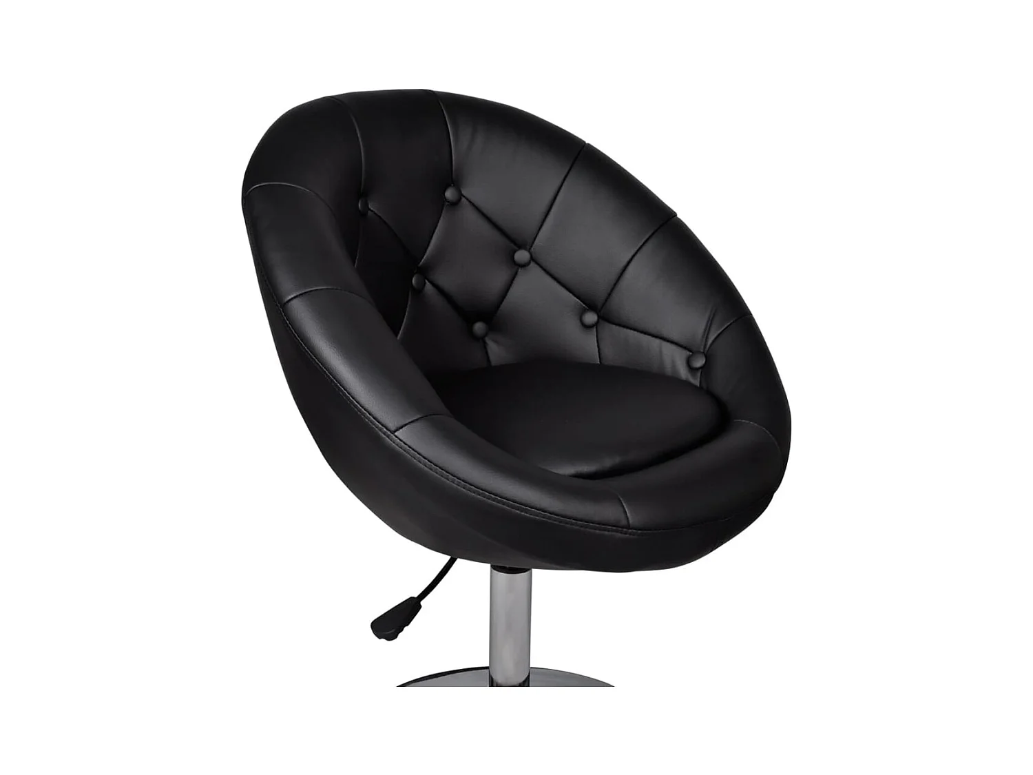 Sgabello da bar in similpelle nera