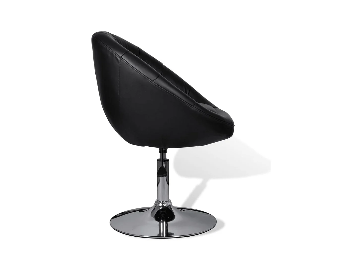 Sgabello da bar in similpelle nera