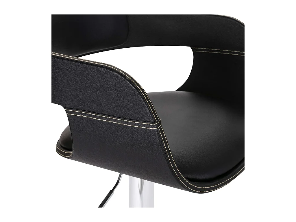 Sgabello da bar in similpelle nera