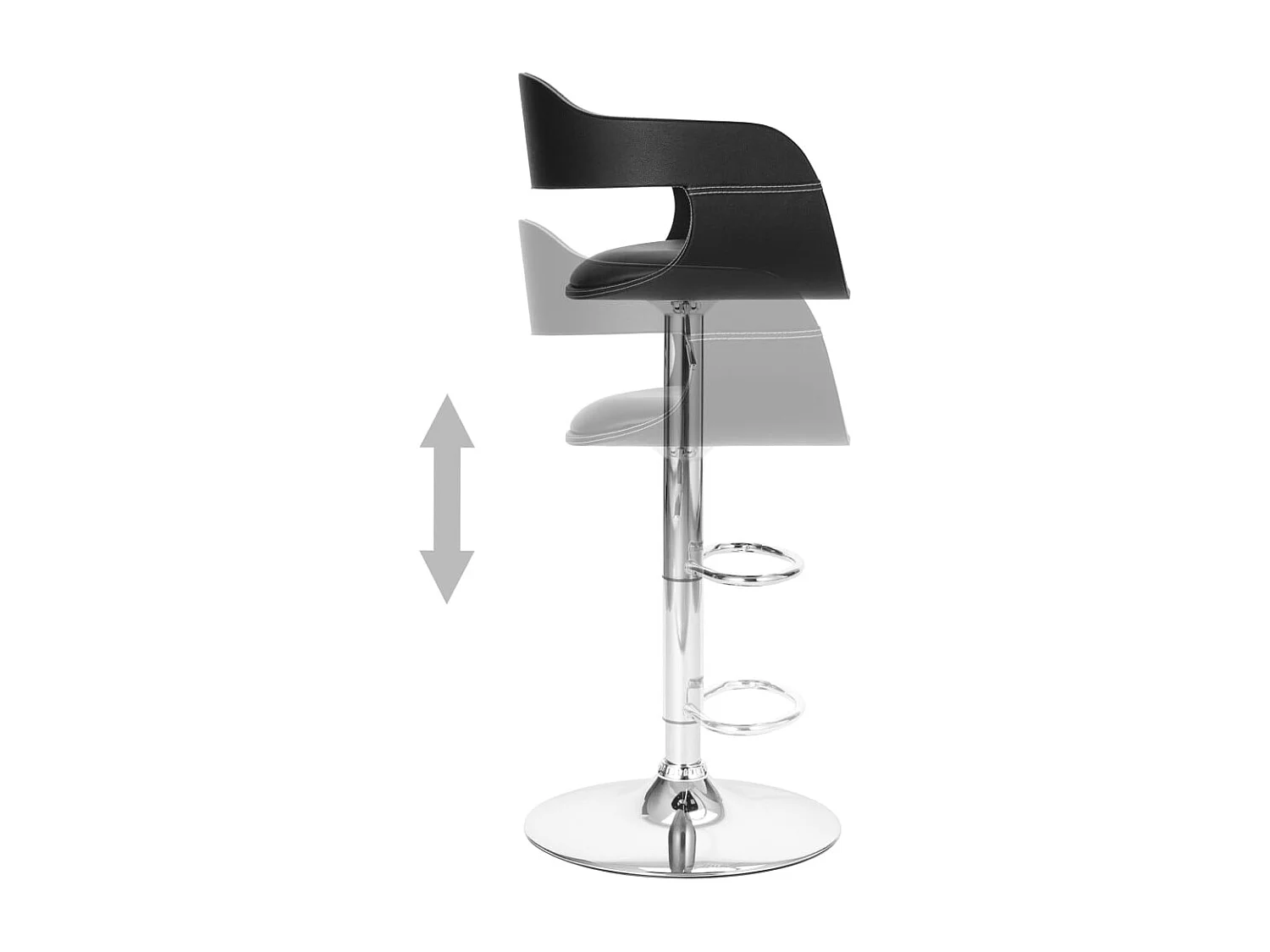 Tabouret de bar Noir Similicuir