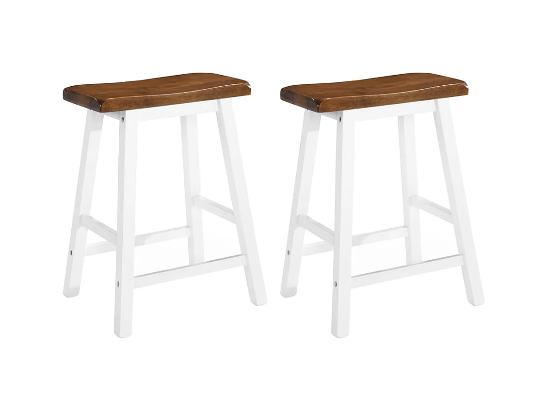 Tabourets de bar lot de 2 bois massif