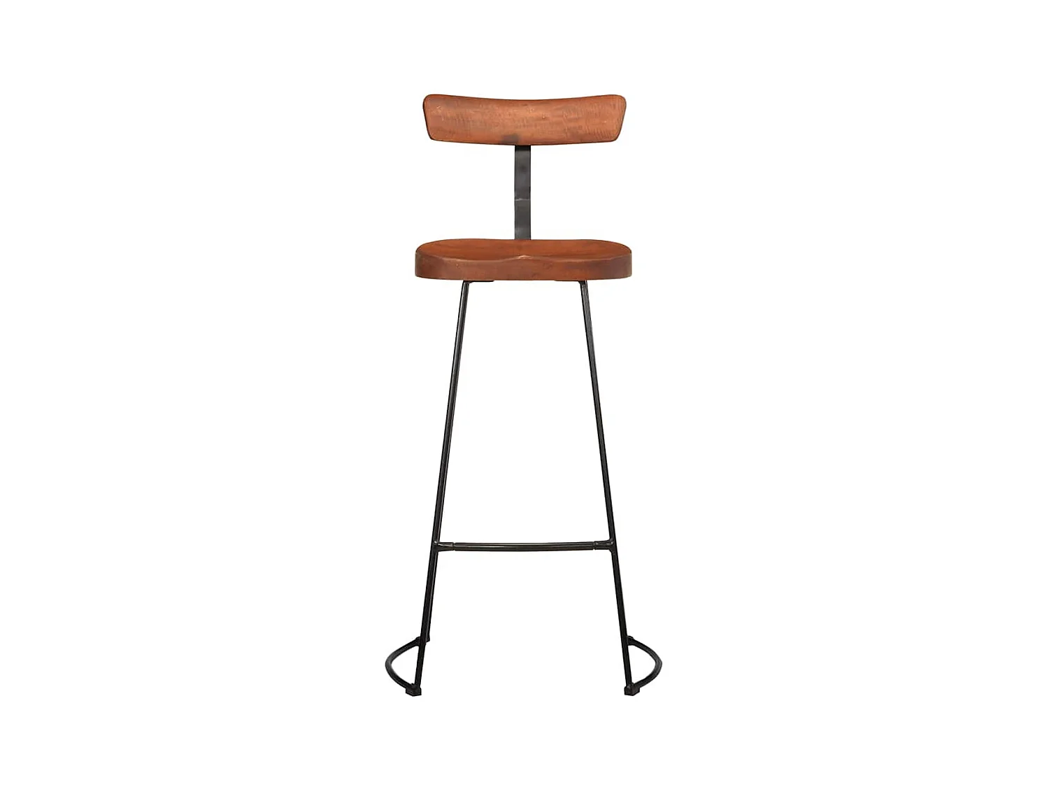 Set di 2 sgabelli da bar 49x43x103 cm in legno massello di mango