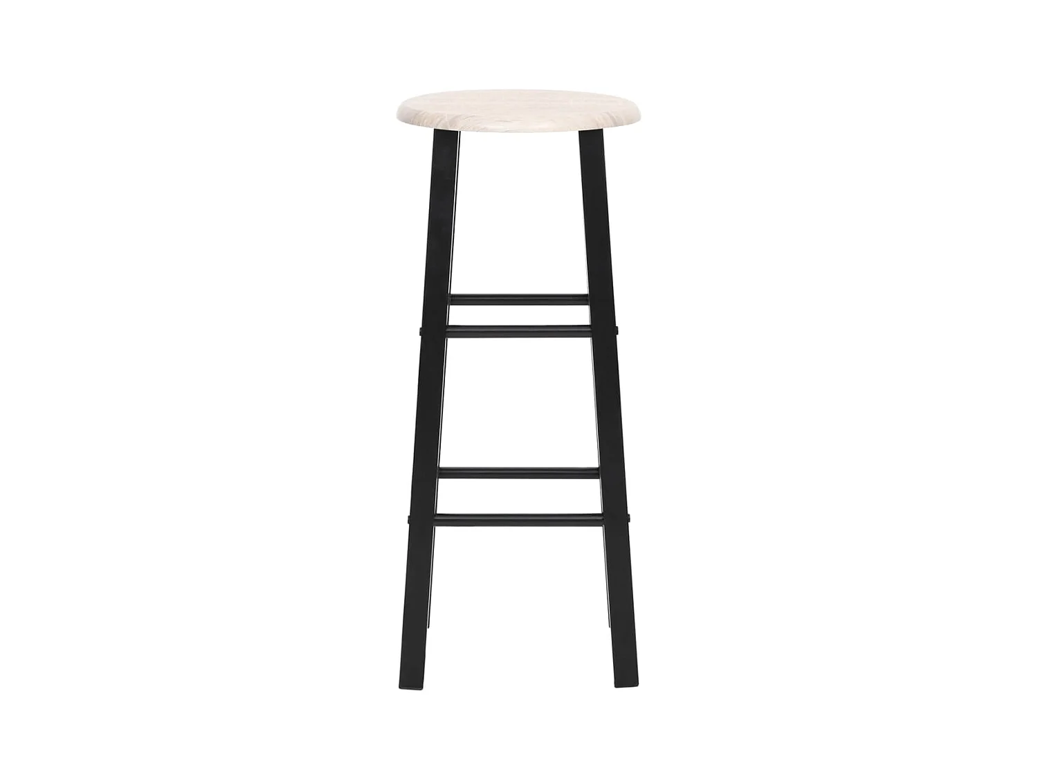 Barkrukken set van 2 zwart MDF