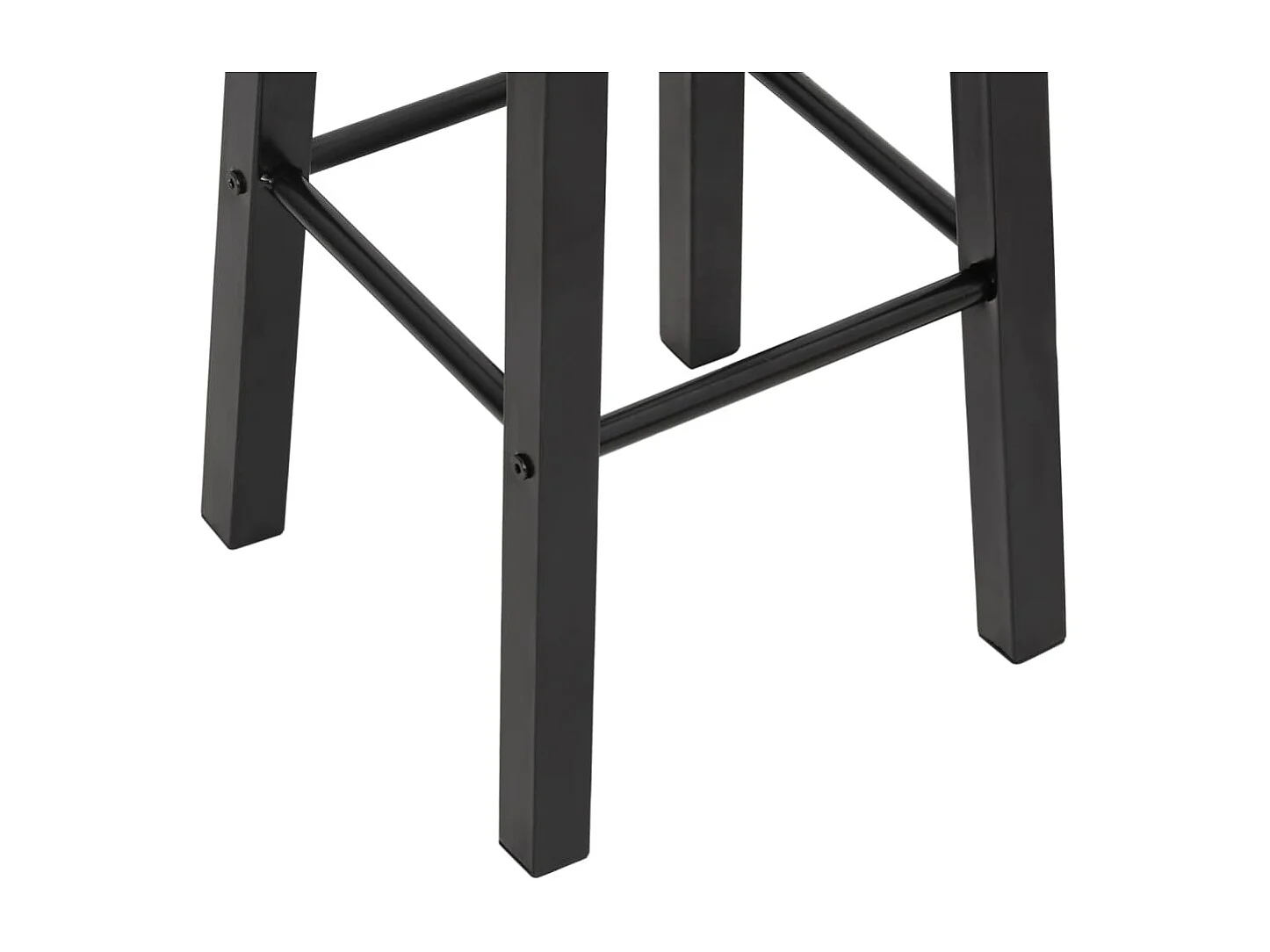 Tabourets de bar lot de 2 noir MDF