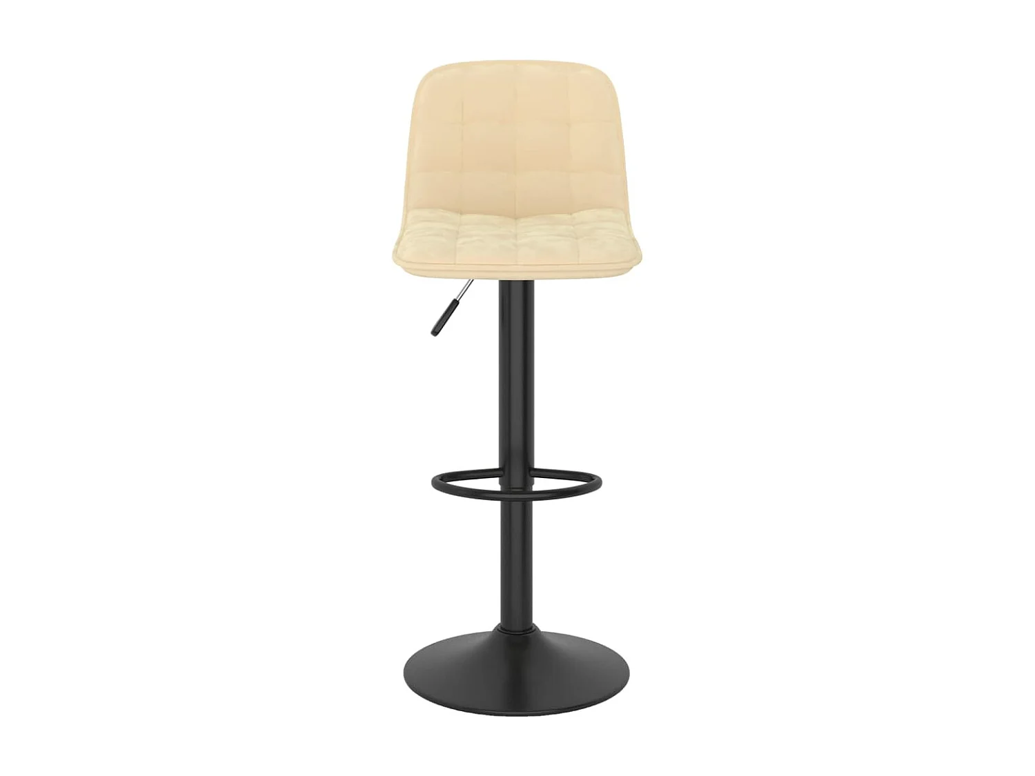 Tabourets de bar lot de 2 crème velours