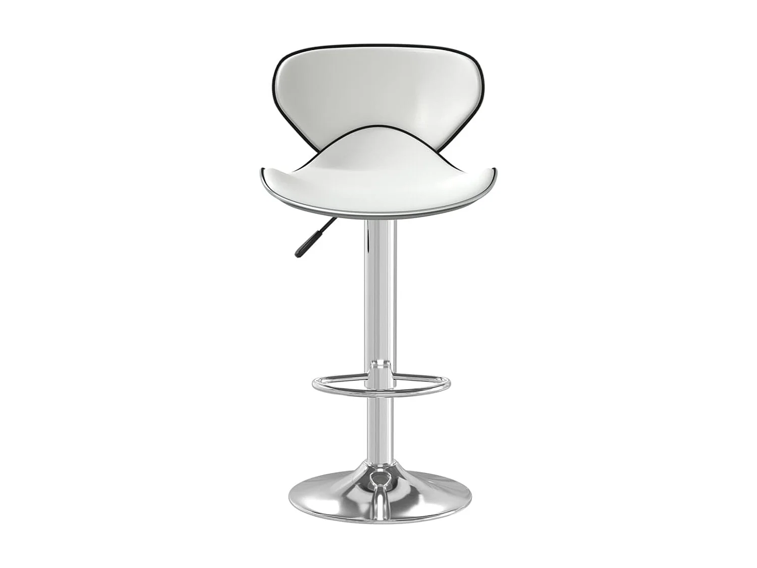 Weißer Barhocker aus Kunstleder