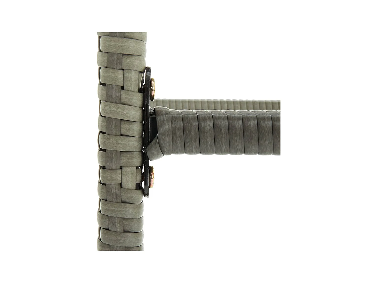 Sgabelli da bar con cuscini set di 4 in resina intrecciata grigia