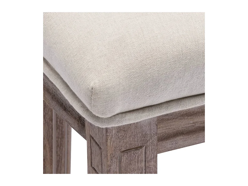 Set di 2 sgabelli da bar in lino bianco