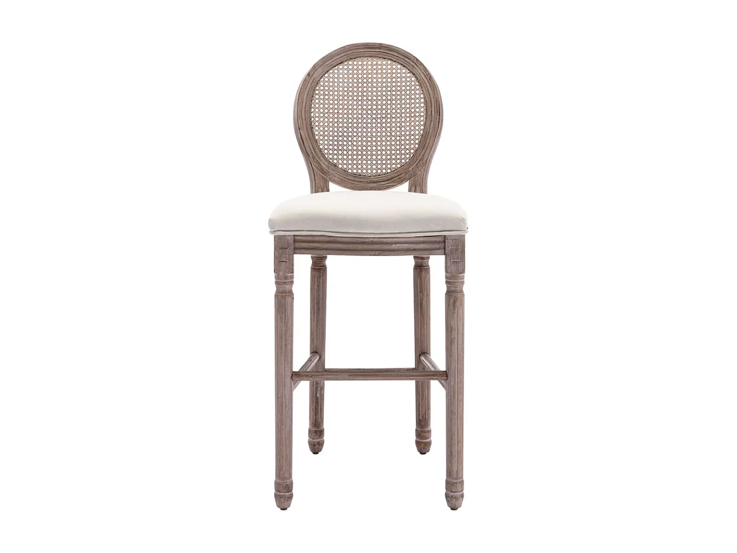 Tabourets de bar lot de 2 blanc lin