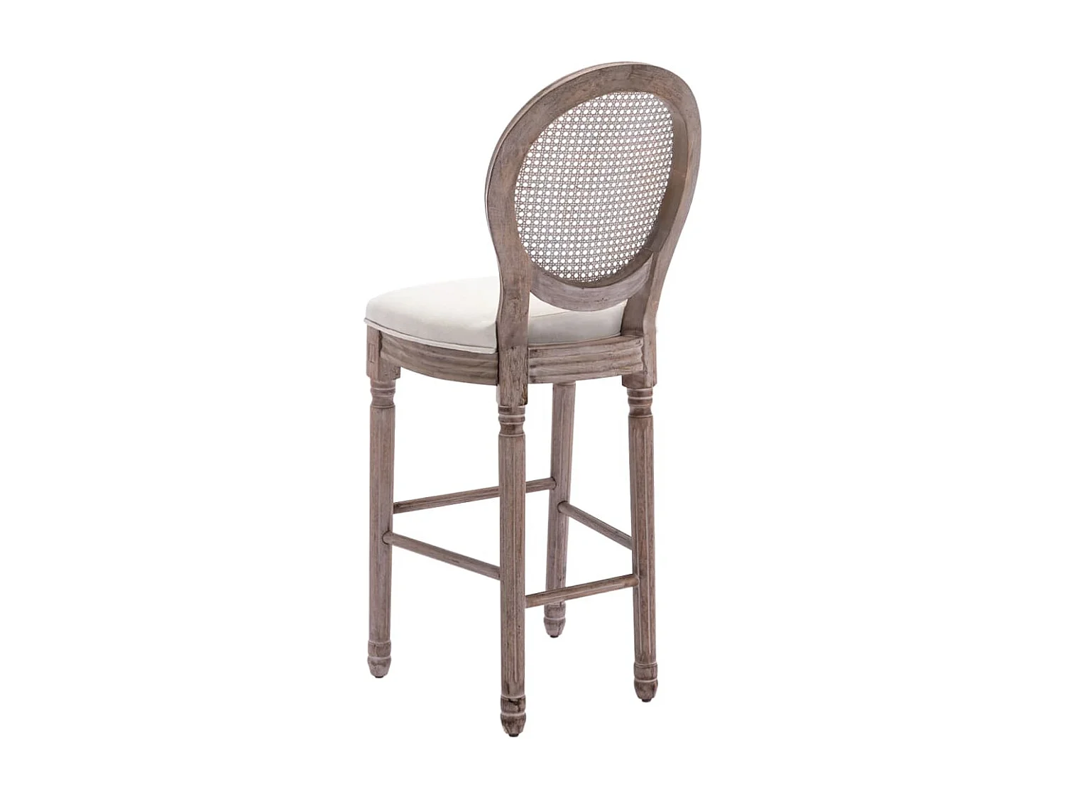 Tabourets de bar lot de 2 blanc lin