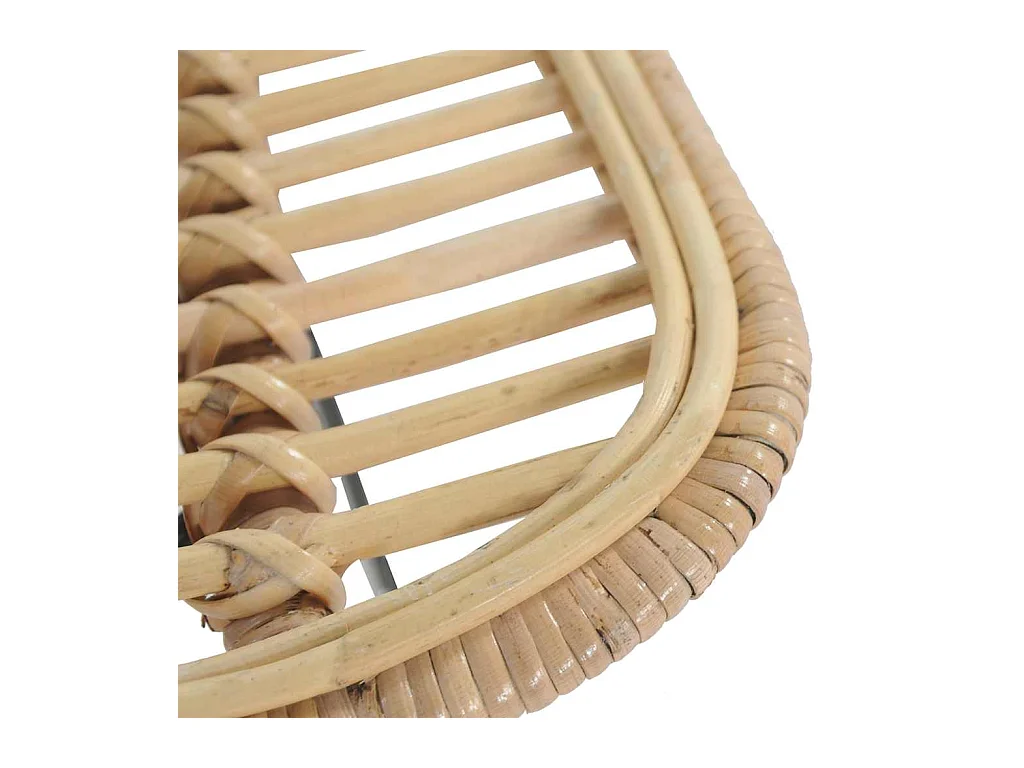 Set di 2 sedie da bar in rattan naturale