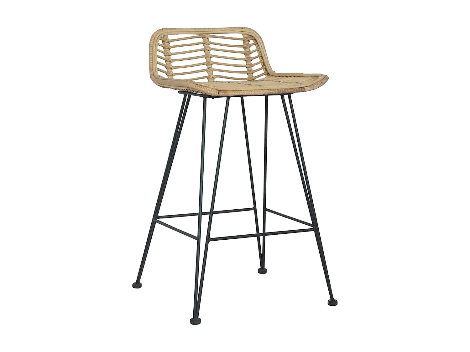 Chaises de bar lot de 2 rotin Naturel