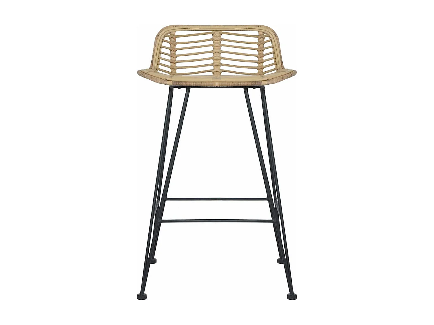 Chaises de bar lot de 2 rotin Naturel