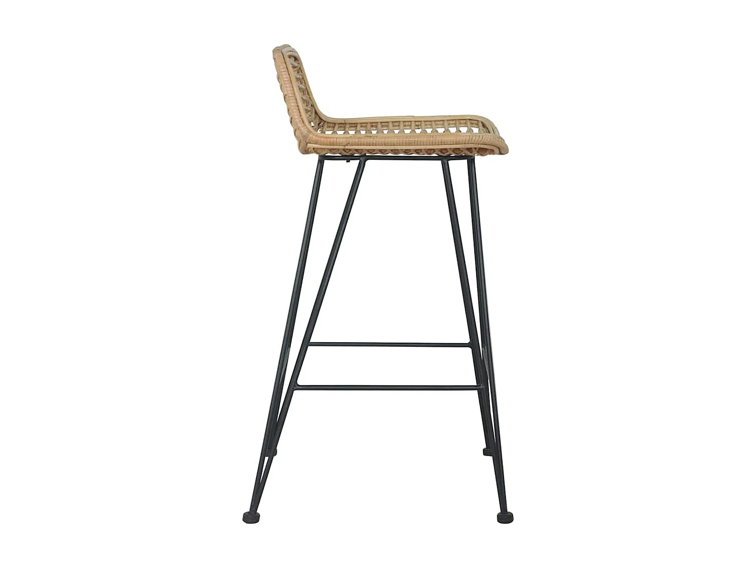 Chaises de bar lot de 2 rotin Naturel