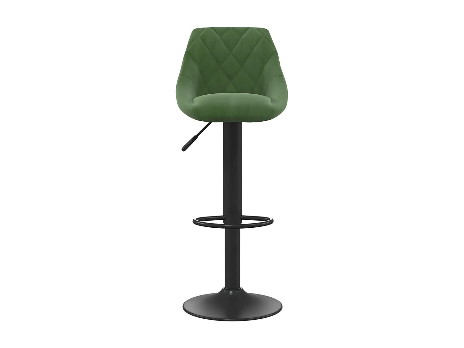 Tabourets de bar lot de 2 vert foncé velours