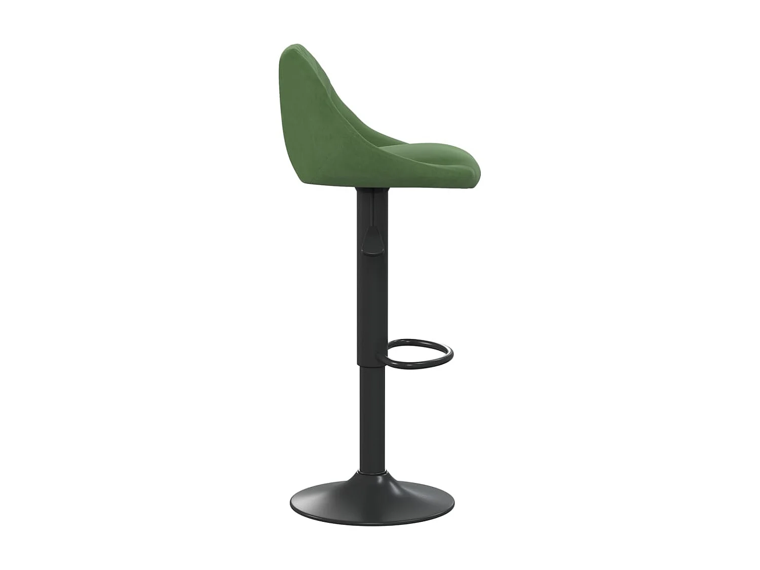Tabourets de bar lot de 2 vert foncé velours