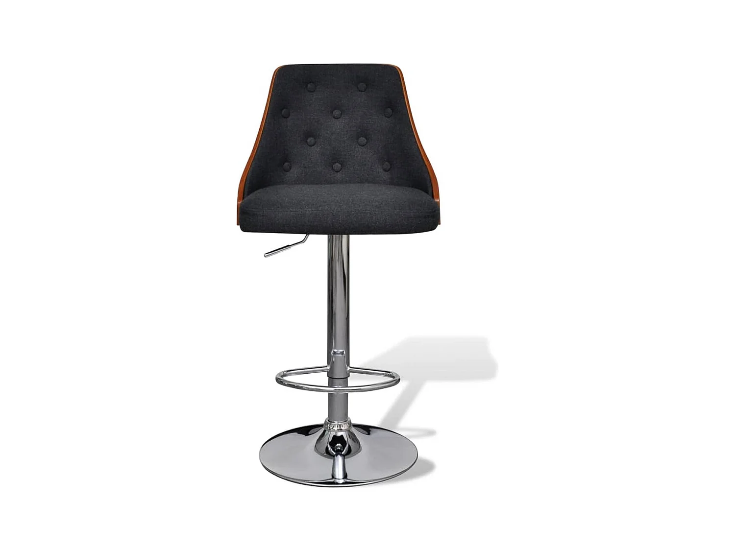 Tabourets de bar lot de 2 bois courbé et tissu