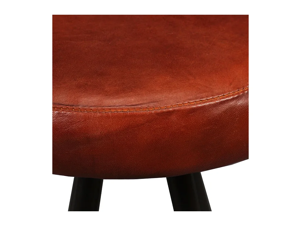 Set di 4 sgabelli da bar in vera pelle