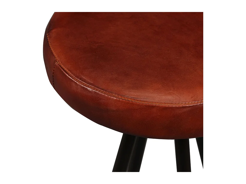 Set di 4 sgabelli da bar in vera pelle