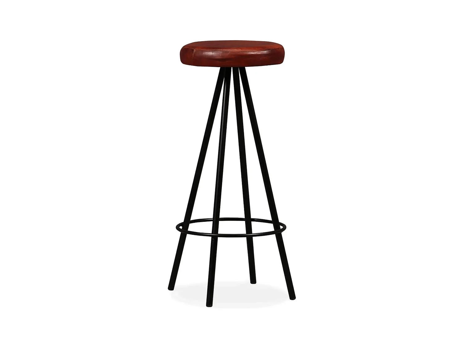 Set di 4 sgabelli da bar in vera pelle