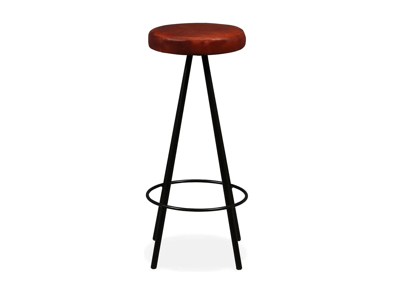 Tabourets de bar lot de 4 cuir véritable