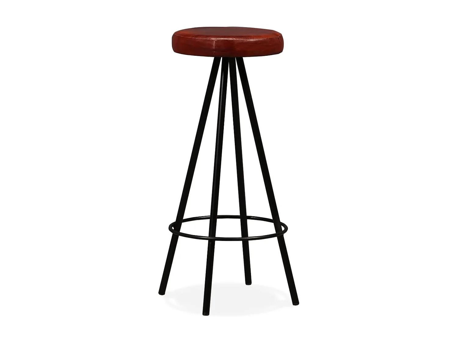 Tabourets de bar lot de 4 cuir véritable