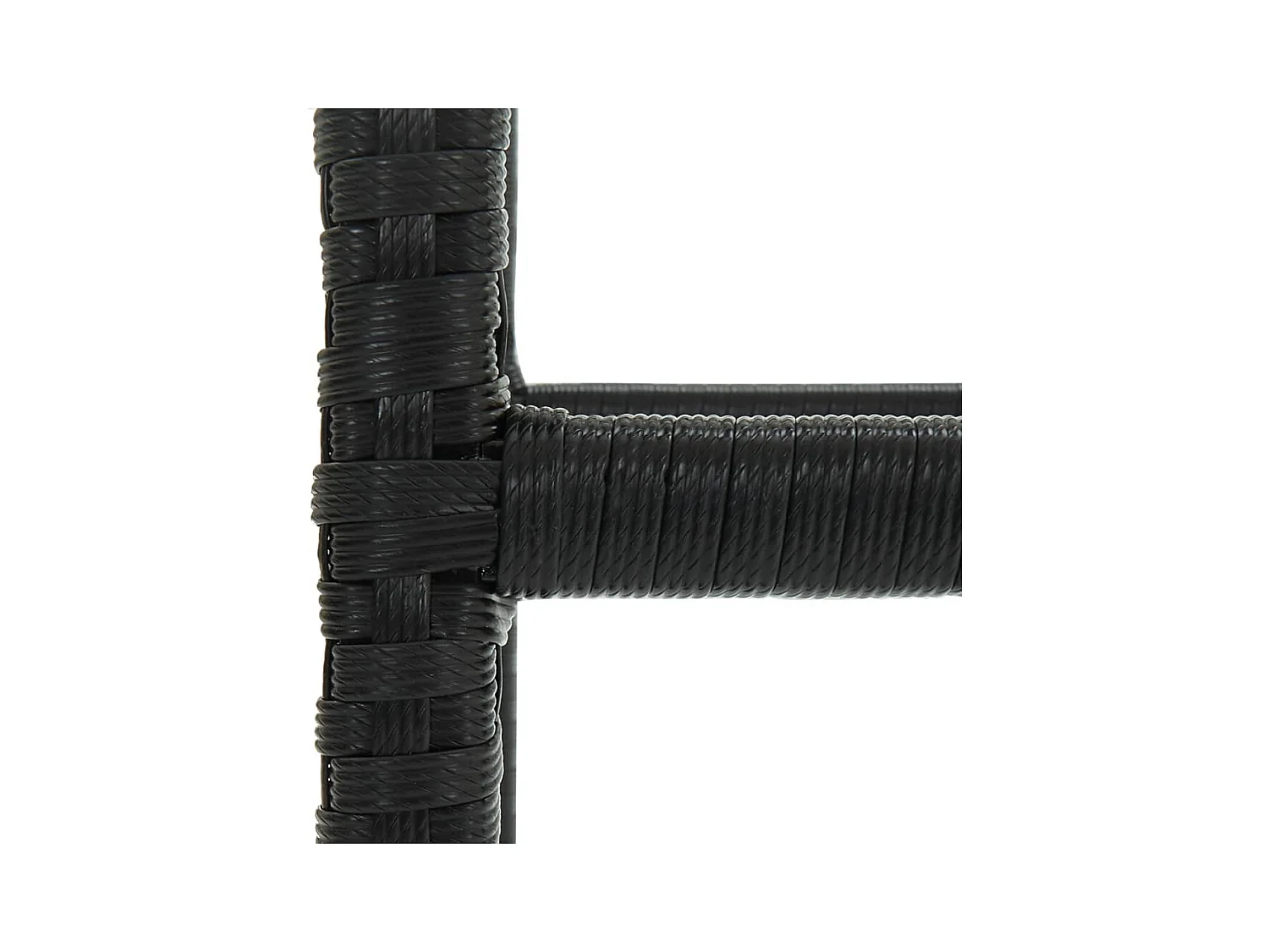 Barkrukken met kussens set van 6 zwarte rieten hars