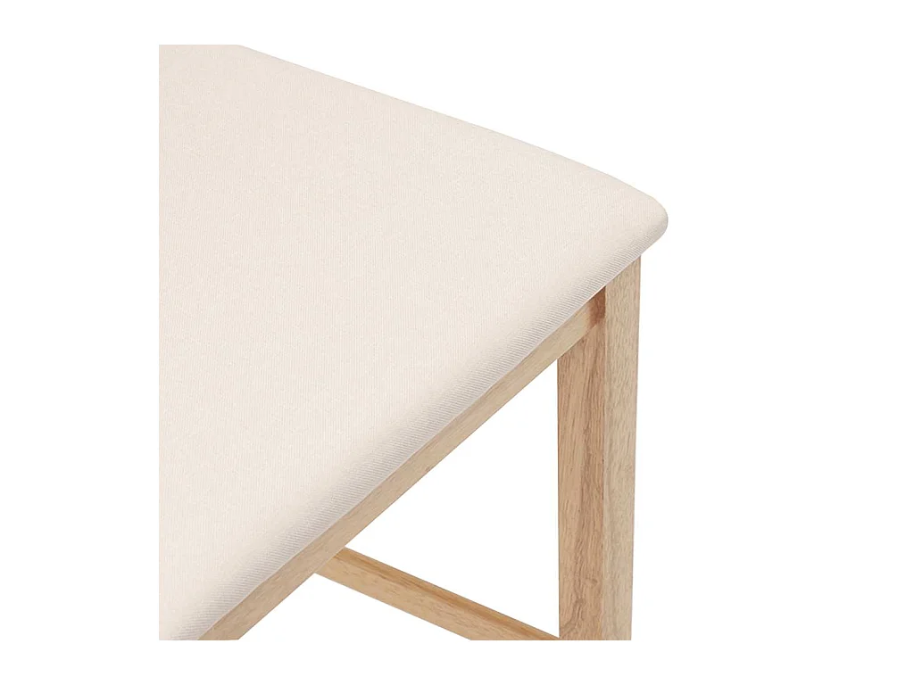 Sgabelli da bar con cuscini 2 pezzi in legno massello di gomma naturale