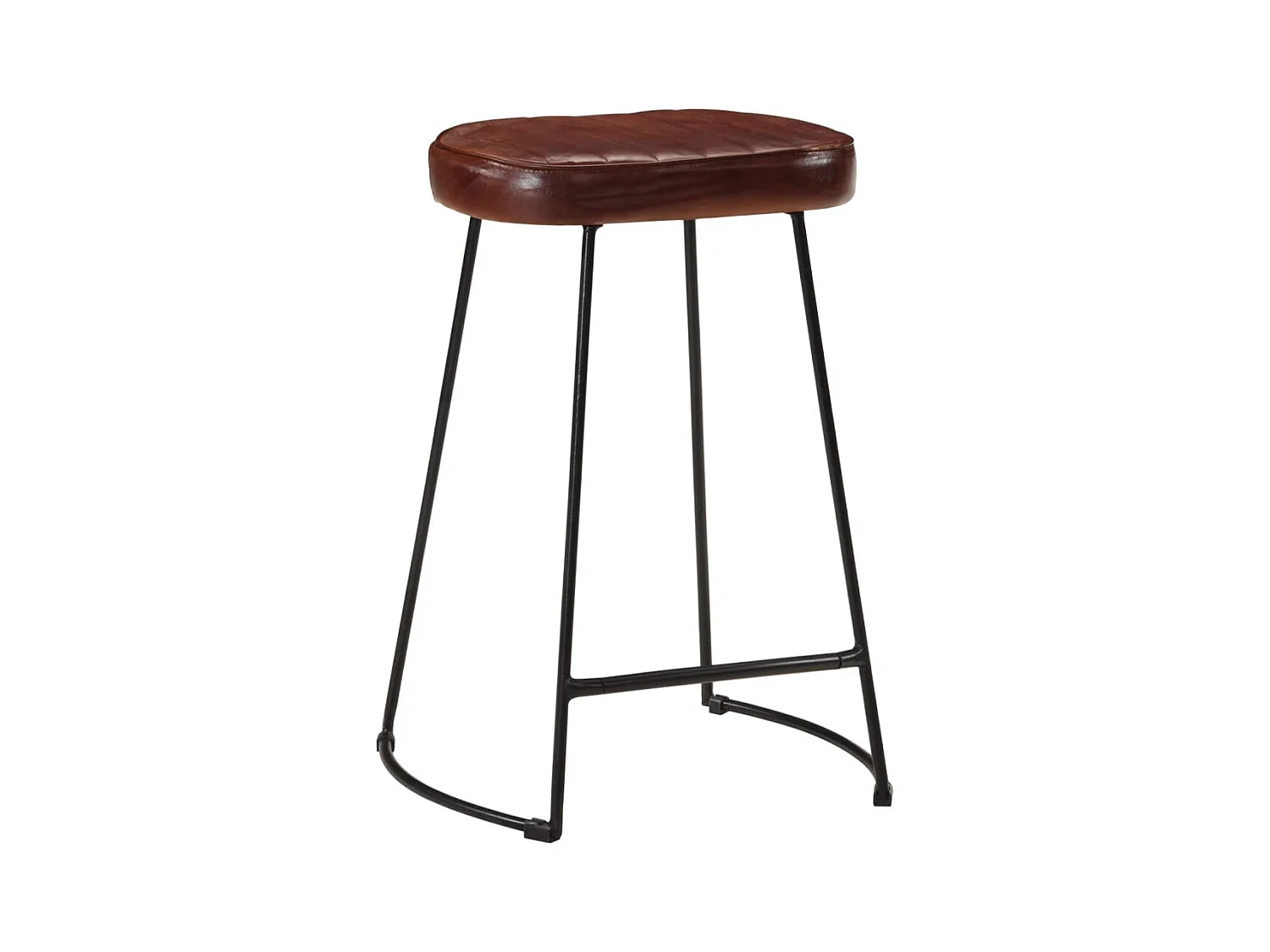 Set di 2 sgabelli da bar marrone scuro 41x29x62 cm